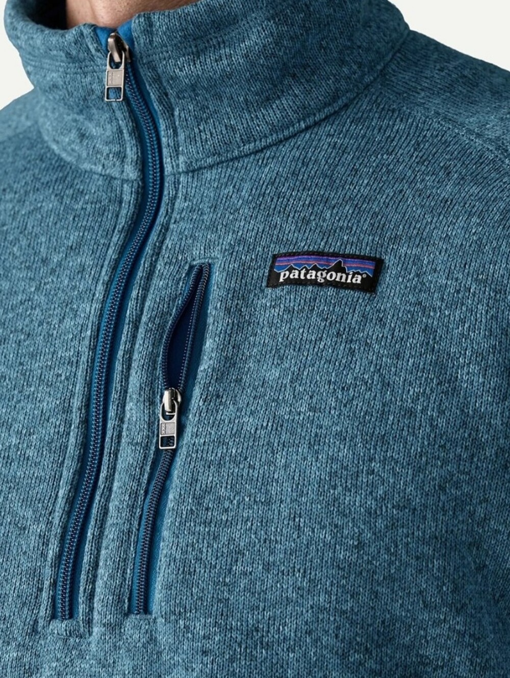 Patagonia Better Sweater Quarter Zip Men's XL Blue - Picture 6 of 14